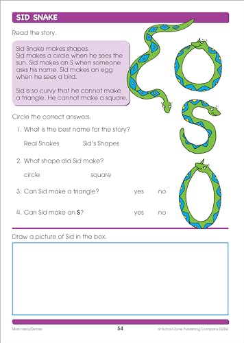 Reading Comprehension Workbook for Grades 1–2, Ages 6–8
