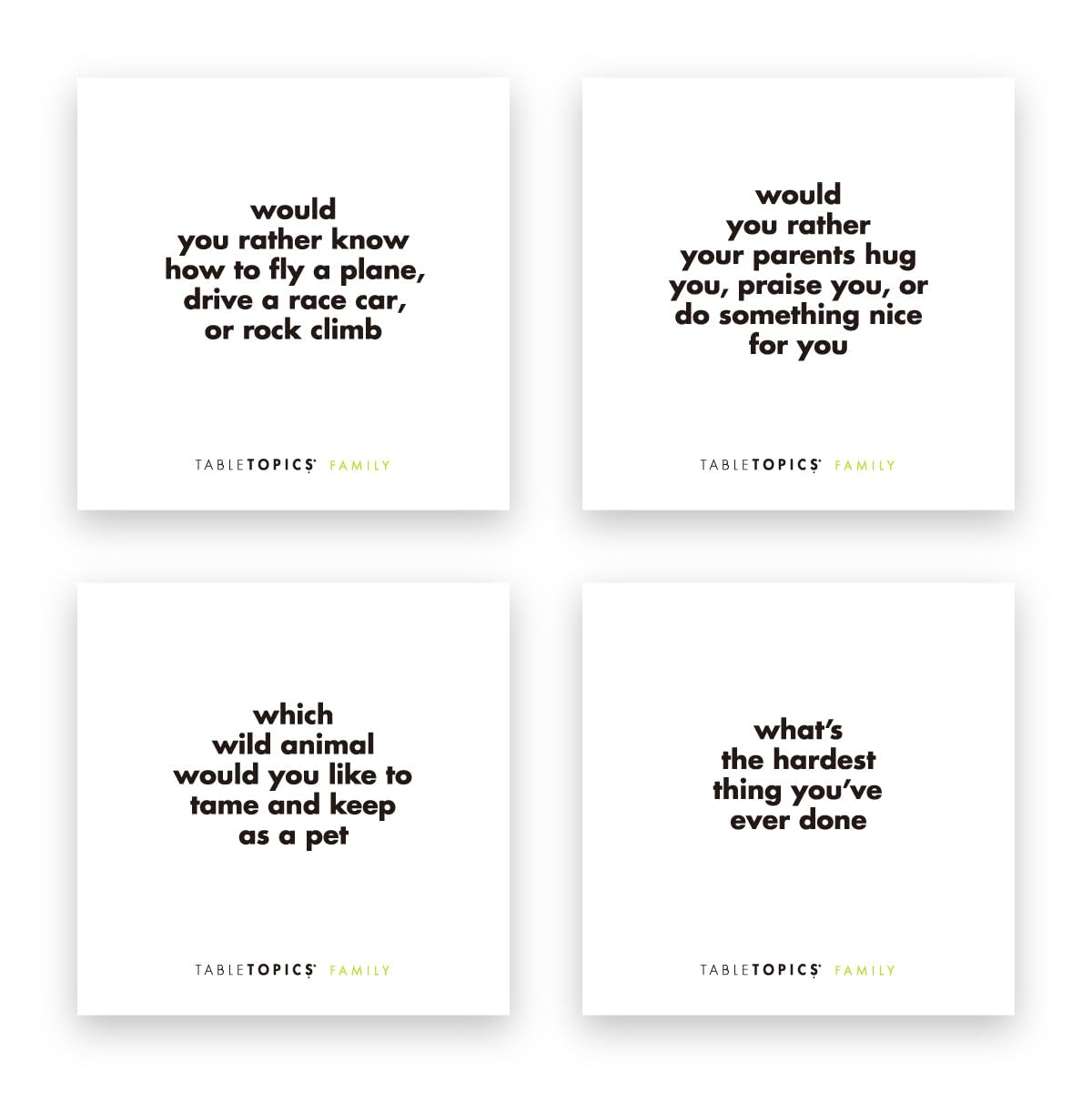 Family Conversation Cards with 135 Questions for Kids & Parents