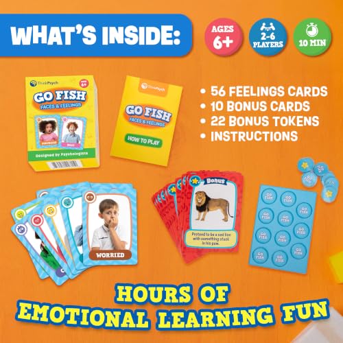 ThinkPsych Go Fish - Faces & Feelings Card Game