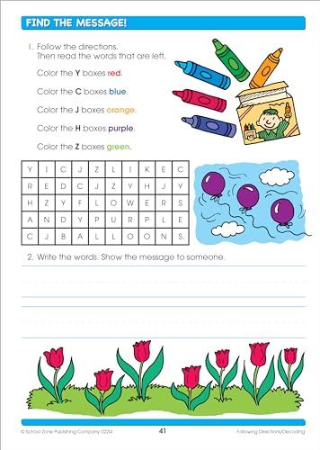 Reading Comprehension Workbook for Grades 1–2, Ages 6–8