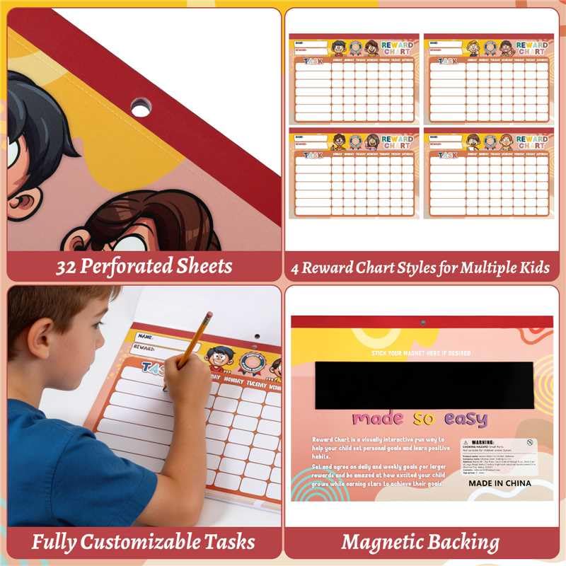 Kids Reward Chart System with 2,112 Star Stickers