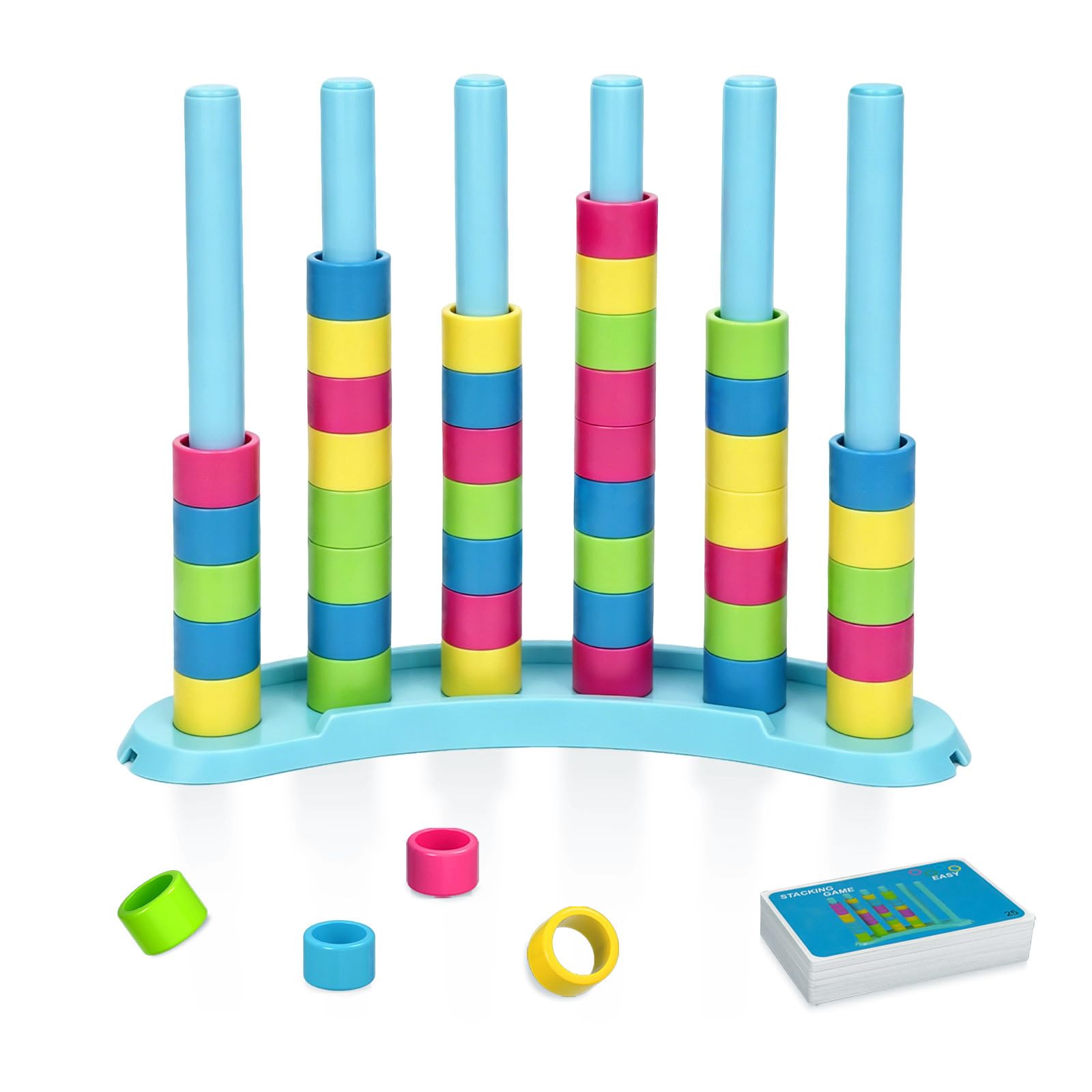 iuuoi Color Matching Challenge Game – Fast Pattern Color Sorting & Stacking Toys, Fun Family Board Game for Kids & Adults, Birthday Gift for Boys & Girls, Sensory Toys for Autism