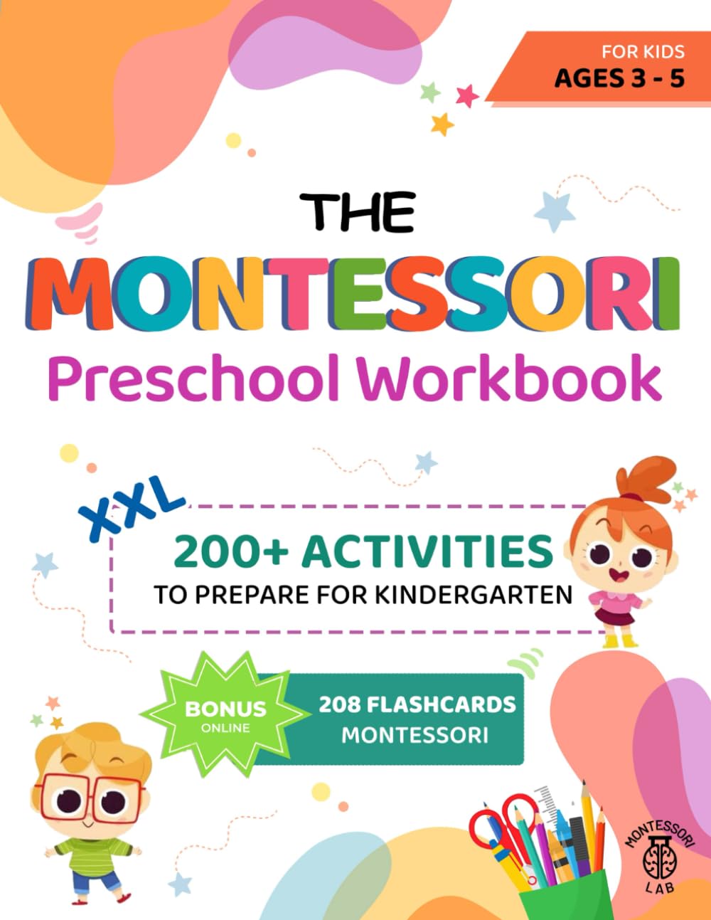 Montessori Preschool Workbook with 200+ Learning Activities