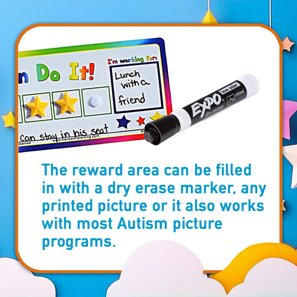 Kids Magnetic Token Reward Board with Custom Goal Box