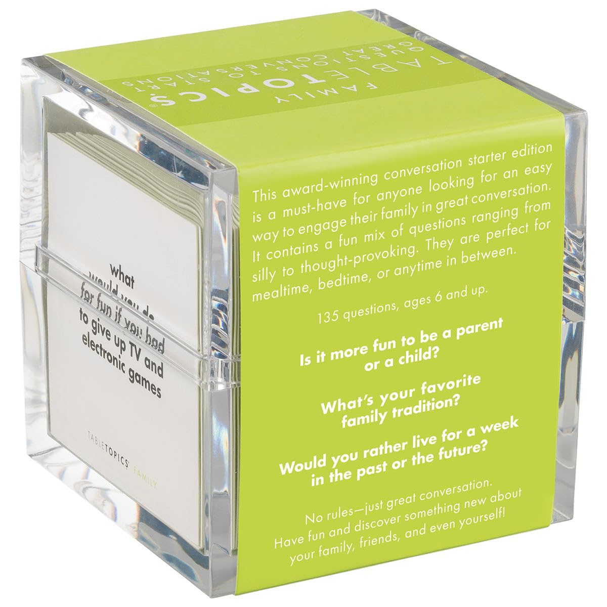 Family Conversation Cards with 135 Questions for Kids & Parents