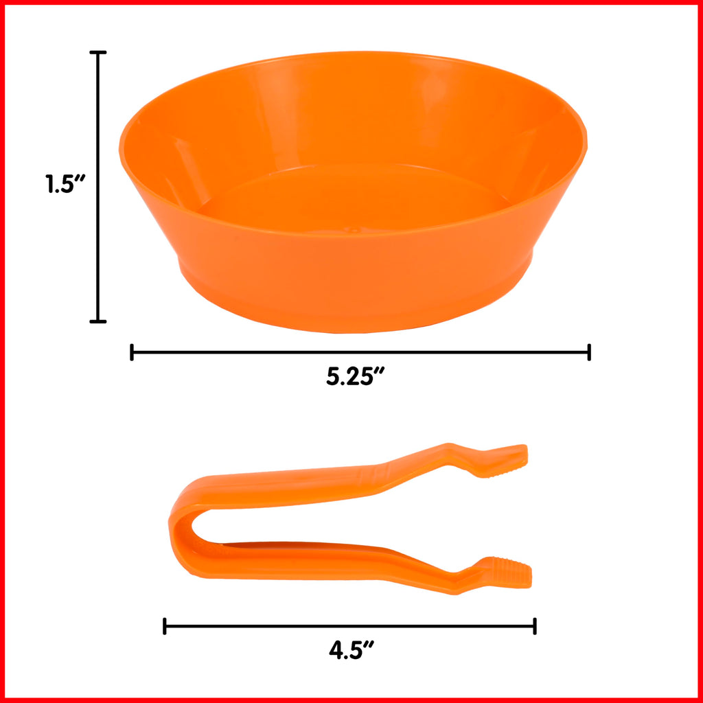 Sorting Bowls & Tweezers Set, 12 Pieces in 6 Colors