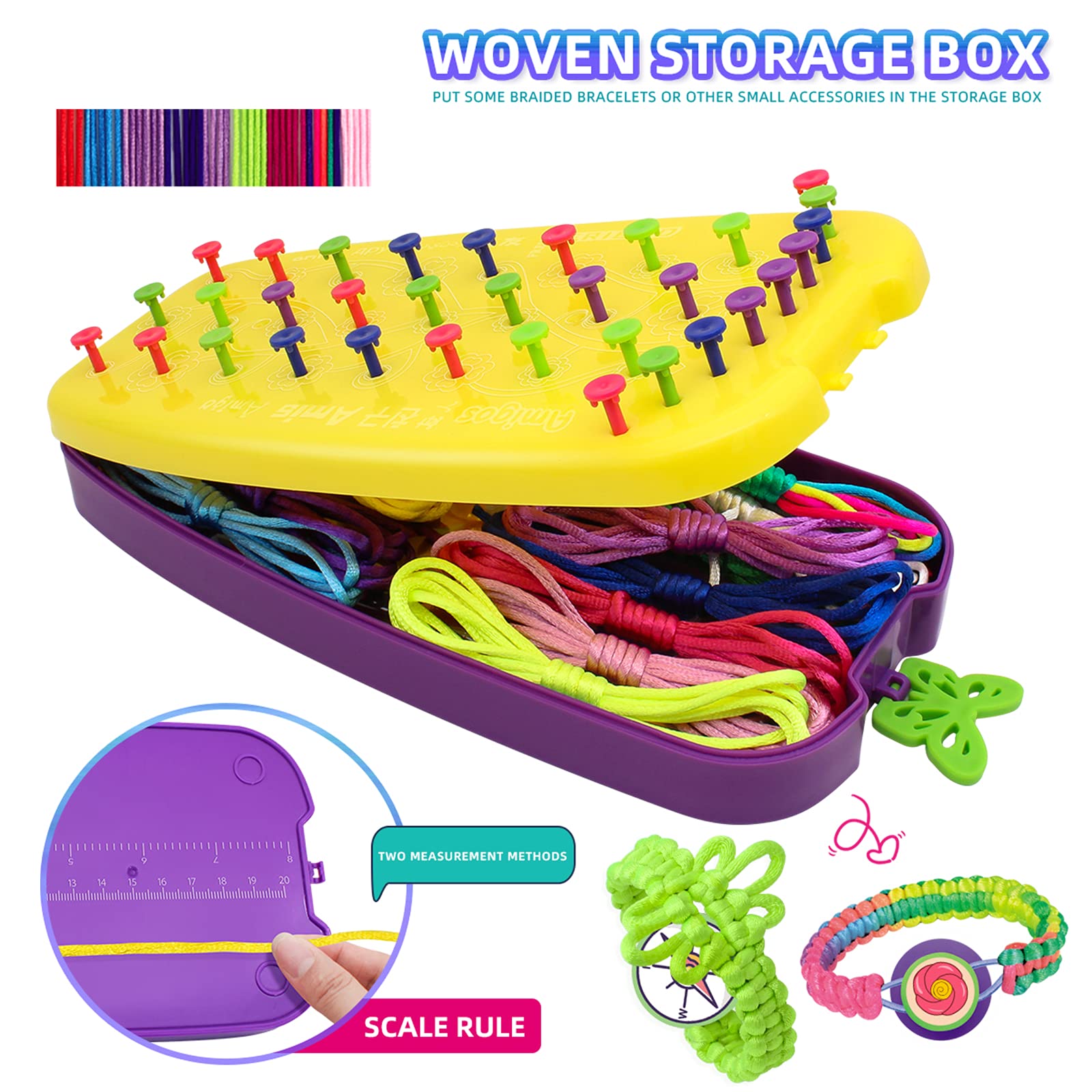 Friendship Bracelet Making Kit with String Maker Tool