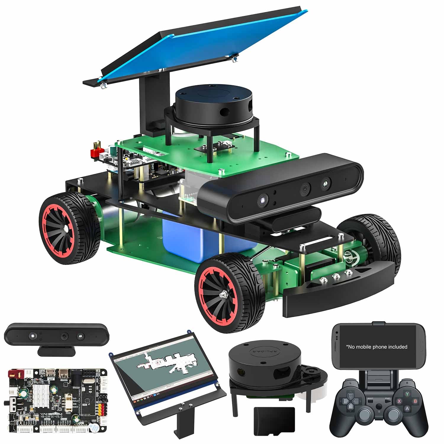 ROS2 AI Ackerman Steering Robot Kit for Raspberry Pi & Jetson