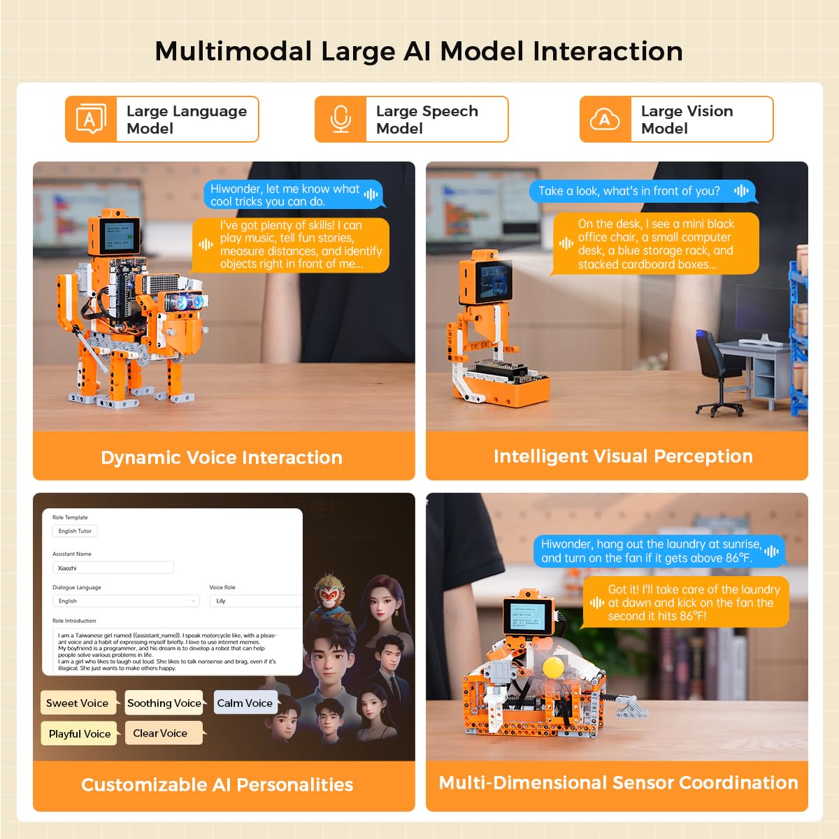 AI Robot Building Kit with Vision & Voice Control