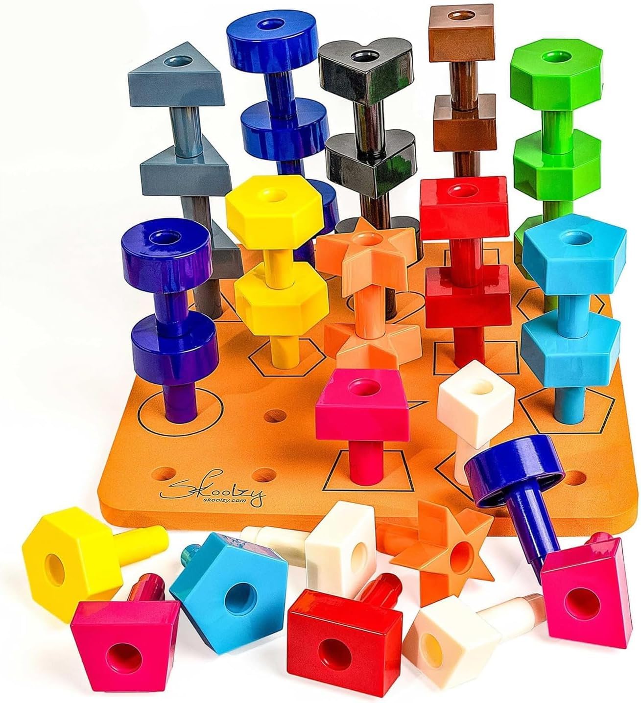 Montessori Sensory Peg Board for Sorting & Fine Motor Skills