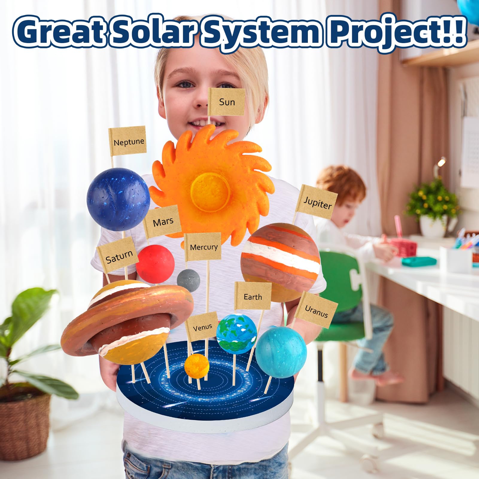 wookidel 64 PCS Solar System Project Kit, Solar System for Kids