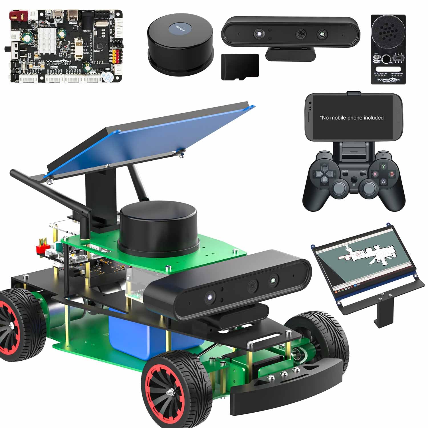 ROS2 AI Ackerman Steering Robot Kit for Raspberry Pi & Jetson