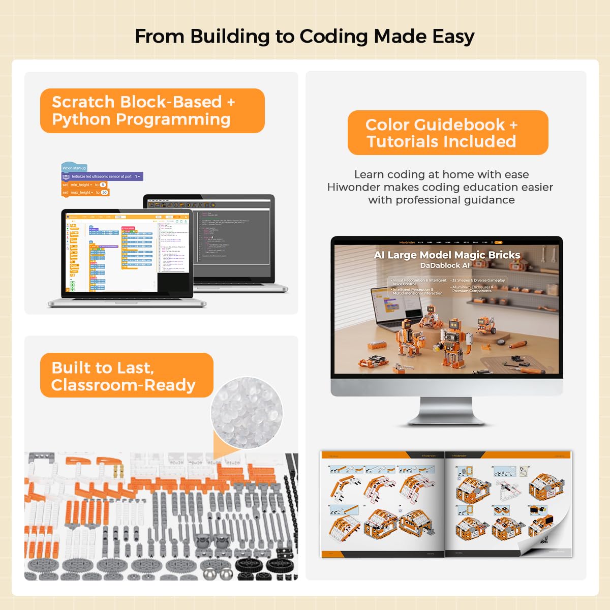 AI Robot Building Kit with Vision & Voice Control