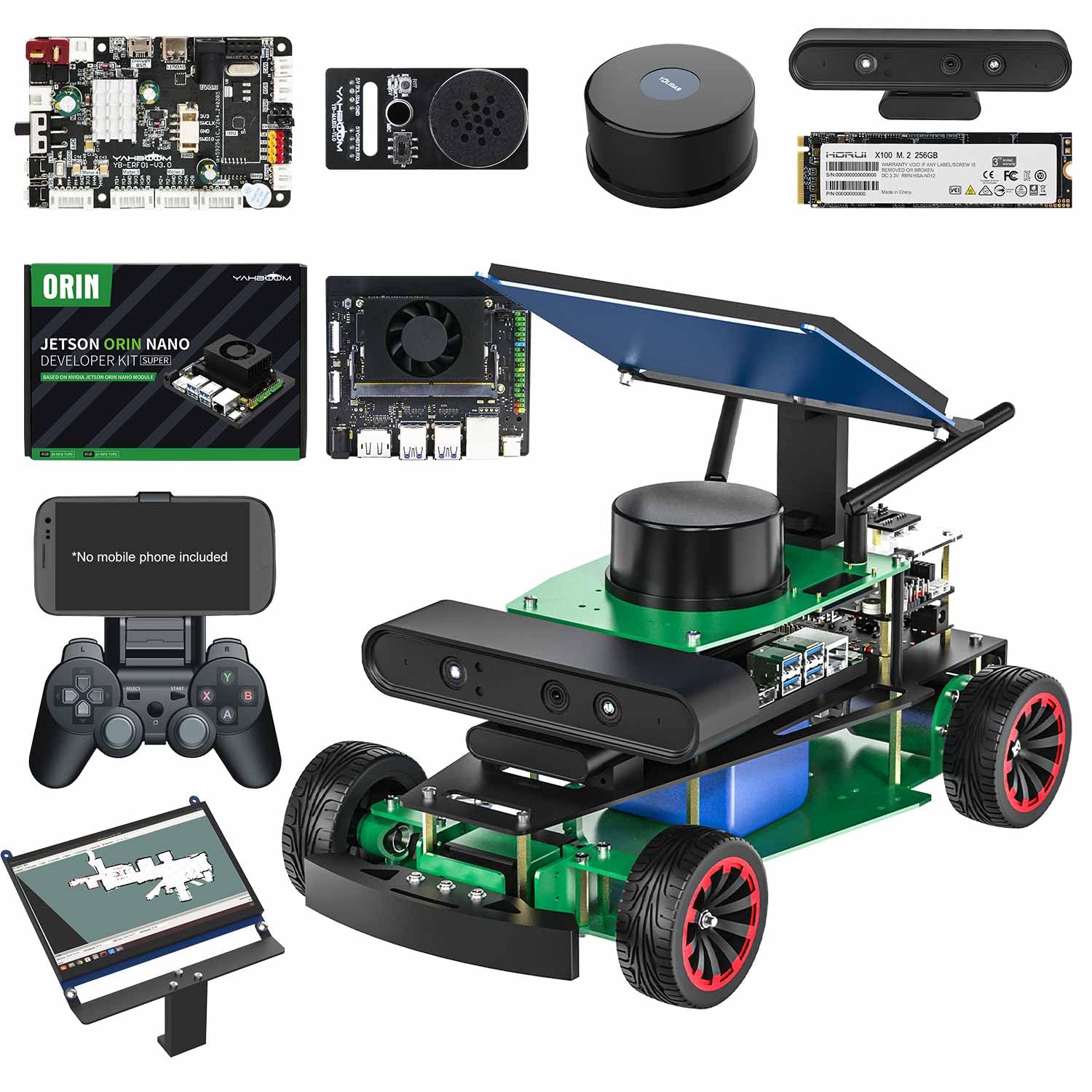 ROS2 AI Ackerman Steering Robot Kit for Raspberry Pi & Jetson