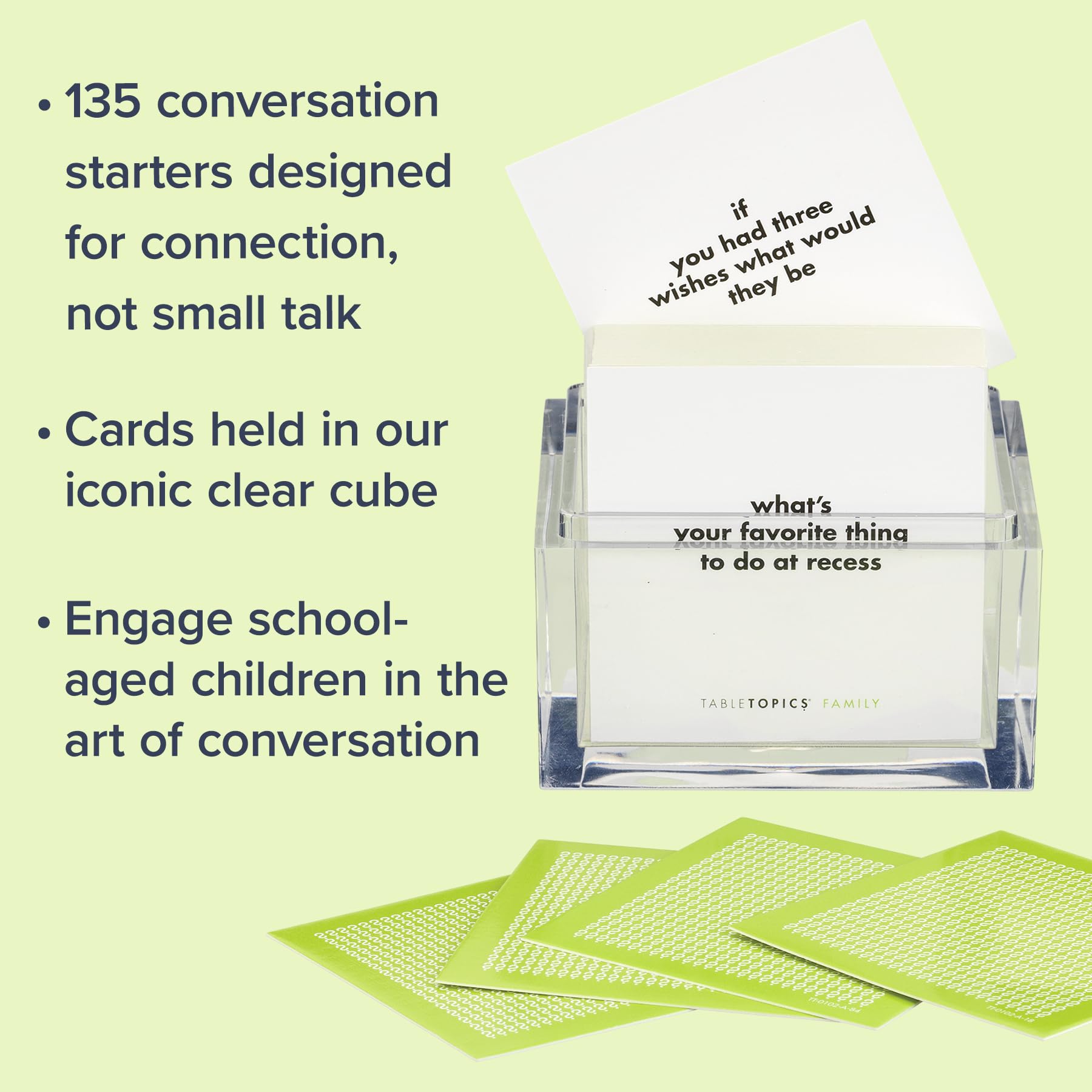Family Conversation Cards with 135 Questions for Kids & Parents