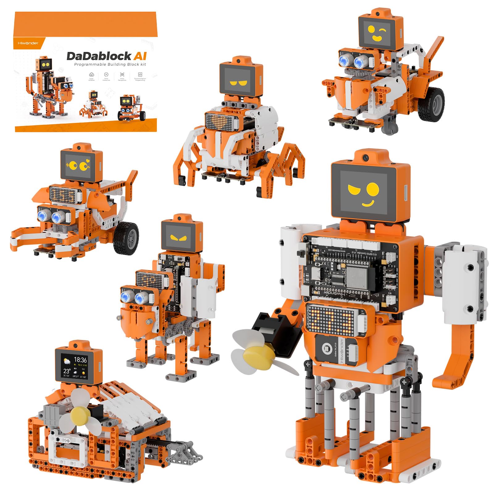 AI Robot Building Kit with Vision & Voice Control