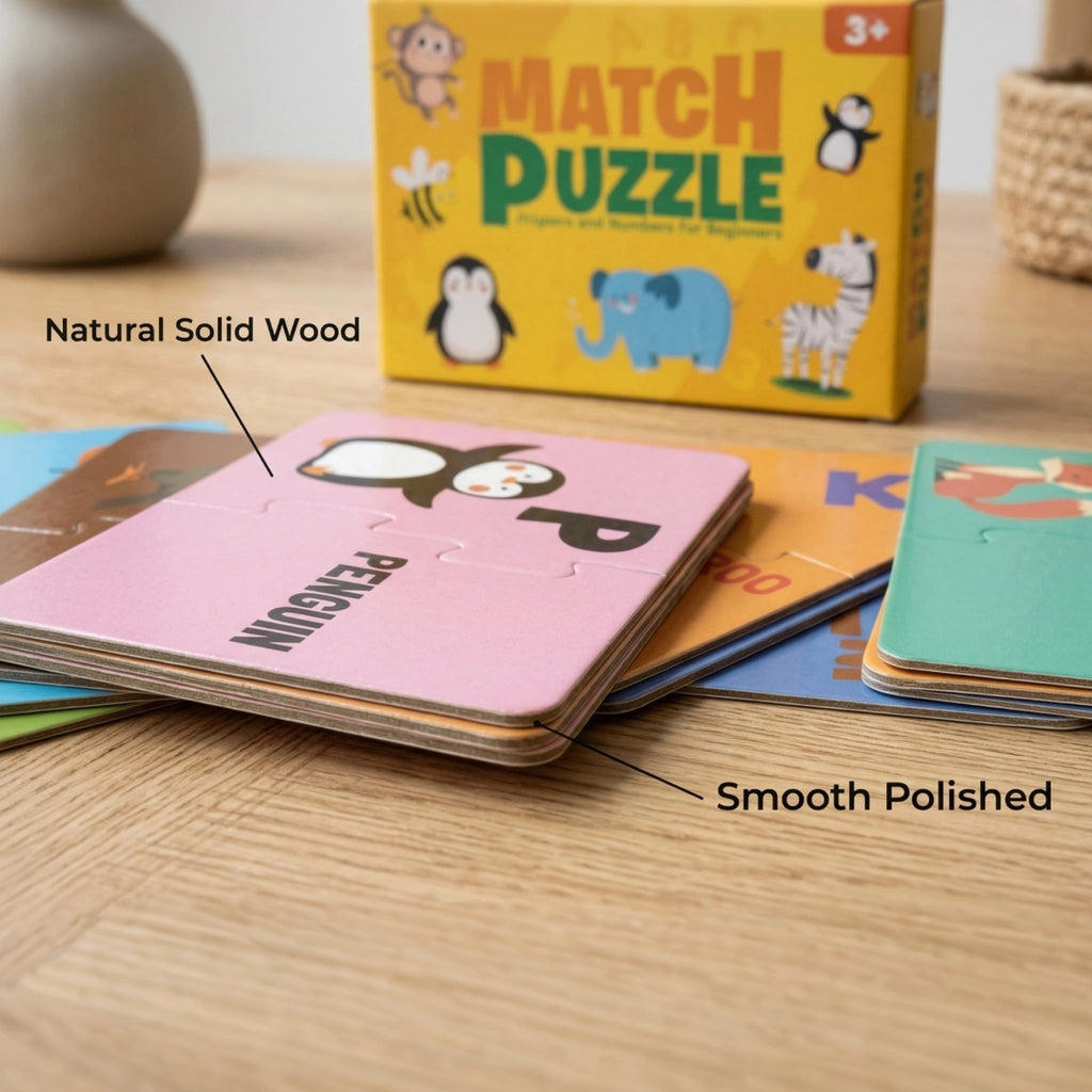 Alphabet Number Matching Puzzle Cards for Toddlers Learning Cognitive