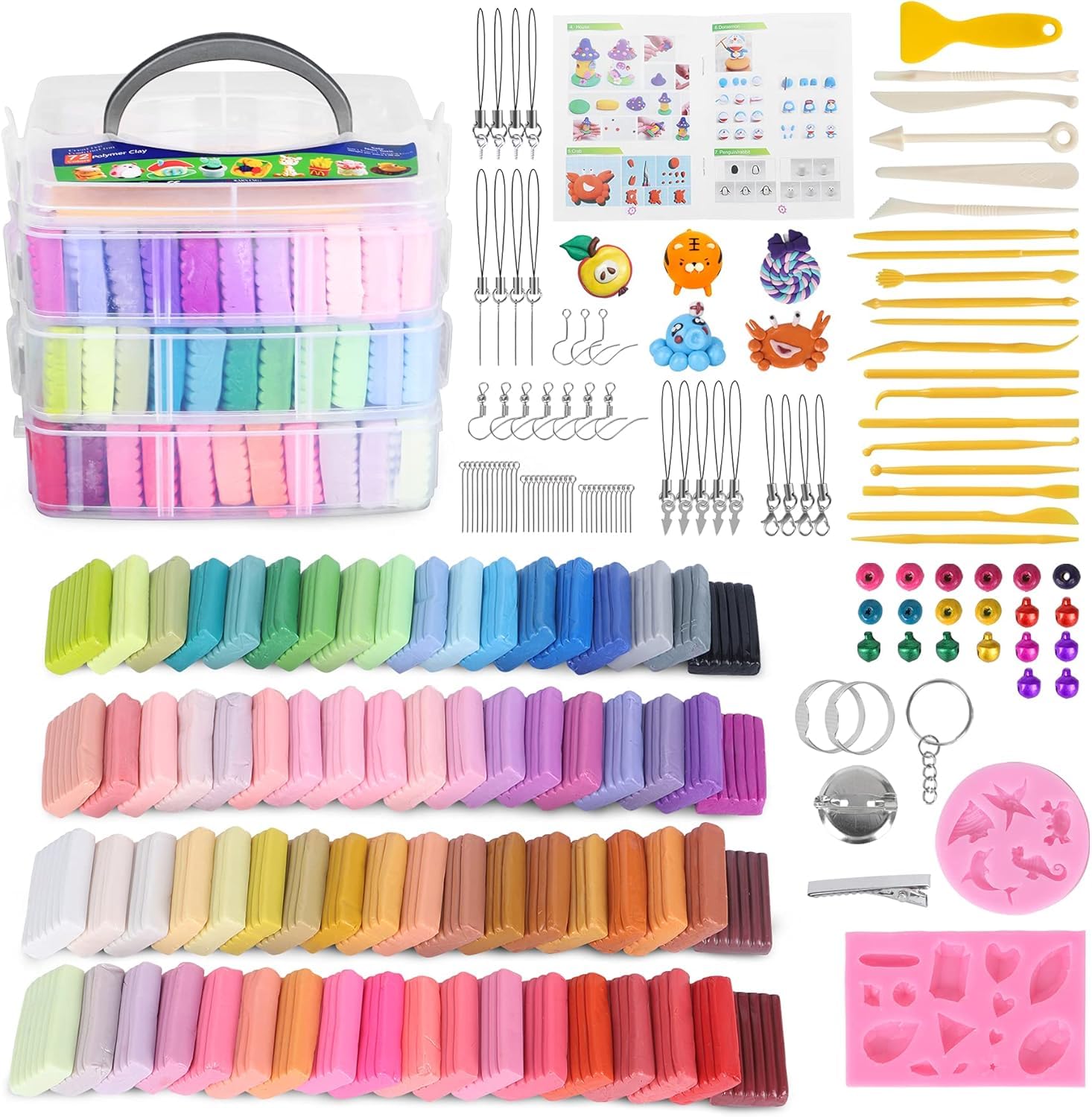 Aestd-ST Polymer Clay Starter Kit, Modeling Clay for Kids, Oven Baked Clay with Sculpting Tools, Holiday Gifts for Kids and Artists.