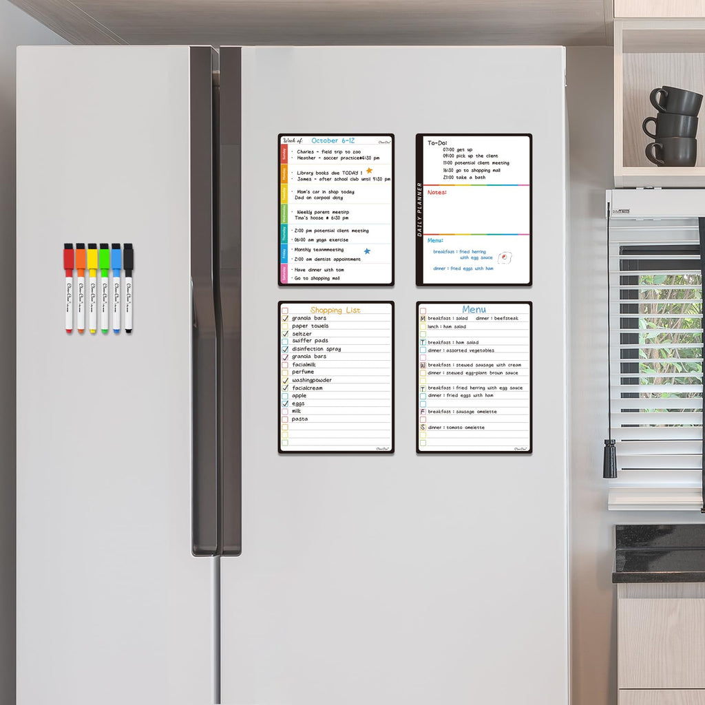 Magnetic Dry Erase Calendar Set with Monthly & Weekly Boards