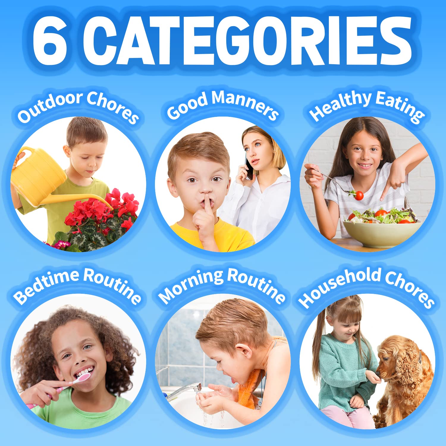 Kids Behavior Reward Chart System with 2,800 Stickers