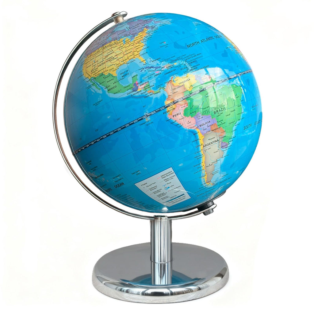 Sexacohu 8'' Illuminated Globe for Kids World Globe with Stable Metal Base