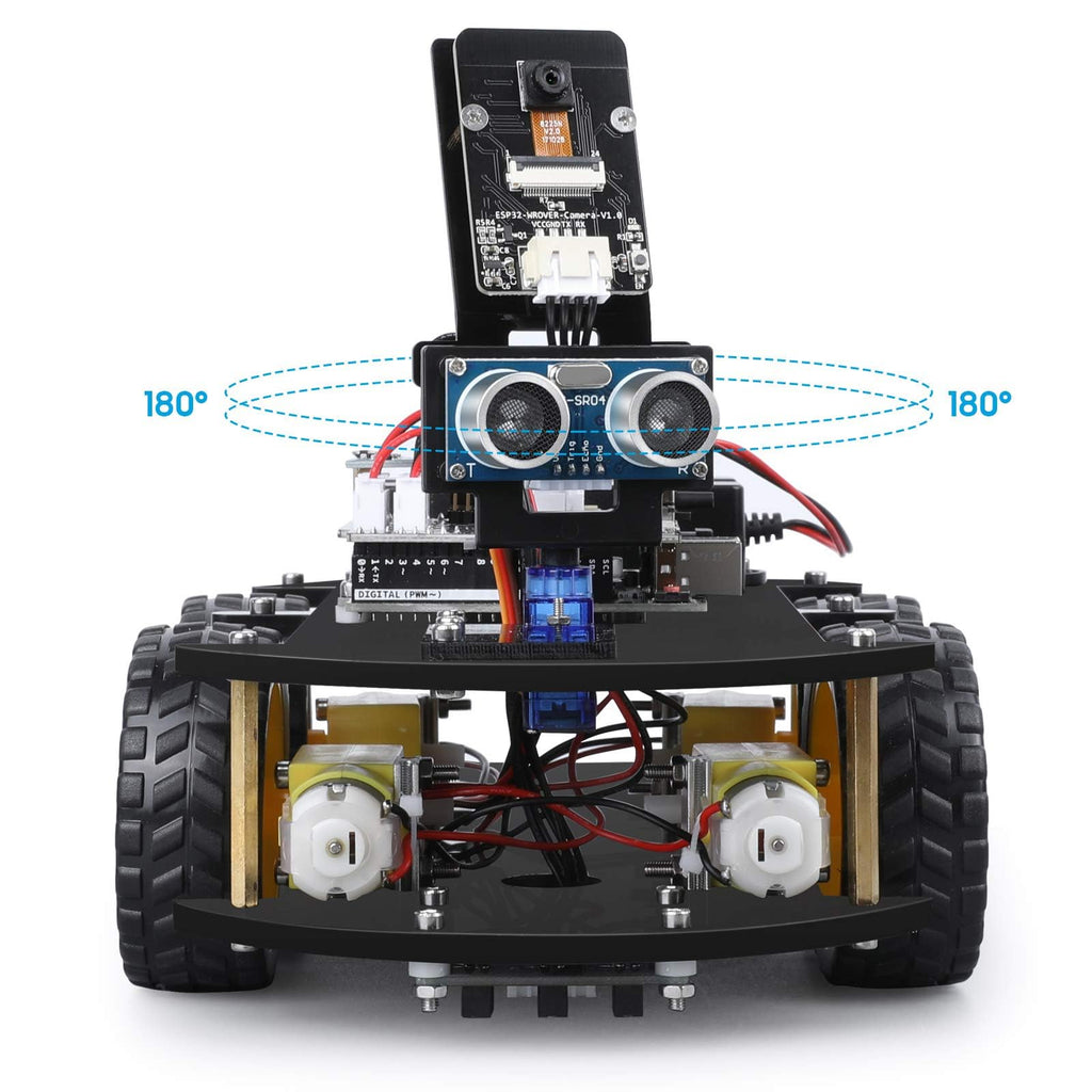 ELEGOO UNO R3 Smart Robot Car Kit V4 with Camera, Compatible with Arduino