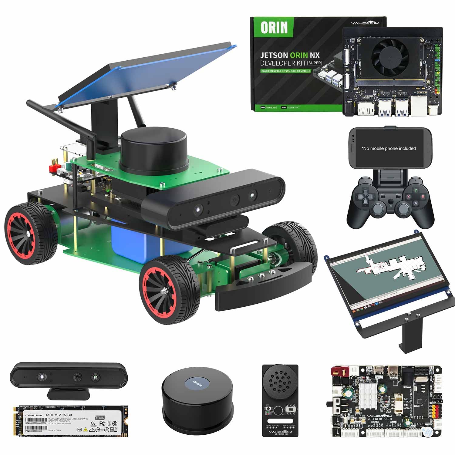 ROS2 AI Ackerman Steering Robot Kit for Raspberry Pi & Jetson