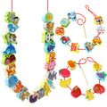 Wooden Lacing Beads Set for Fine Motor Skill Development