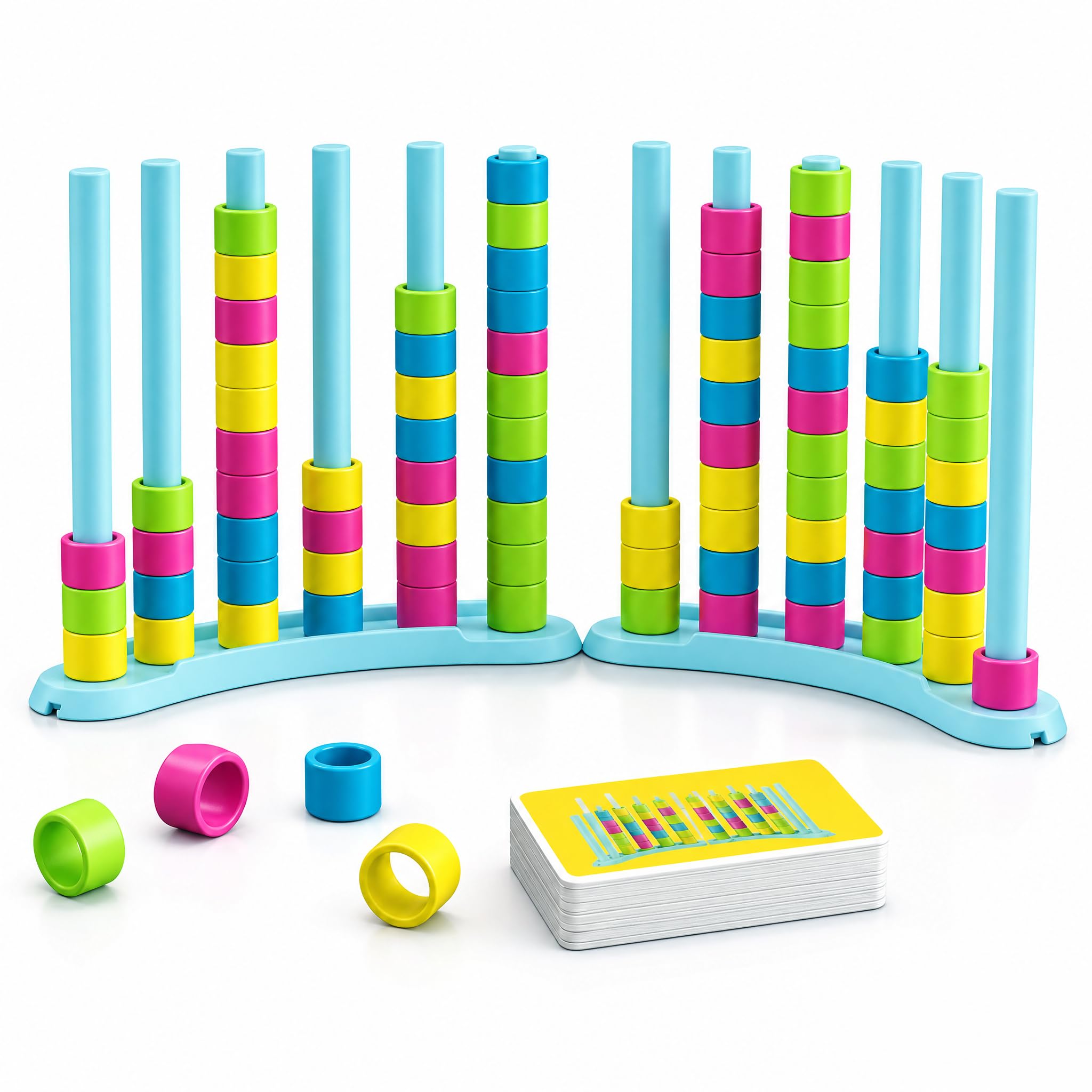 iuuoi Color Matching Challenge Game – Fast Pattern Color Sorting & Stacking Toys, Fun Family Board Game for Kids & Adults, Birthday Gift for Boys & Girls, Sensory Toys for Autism
