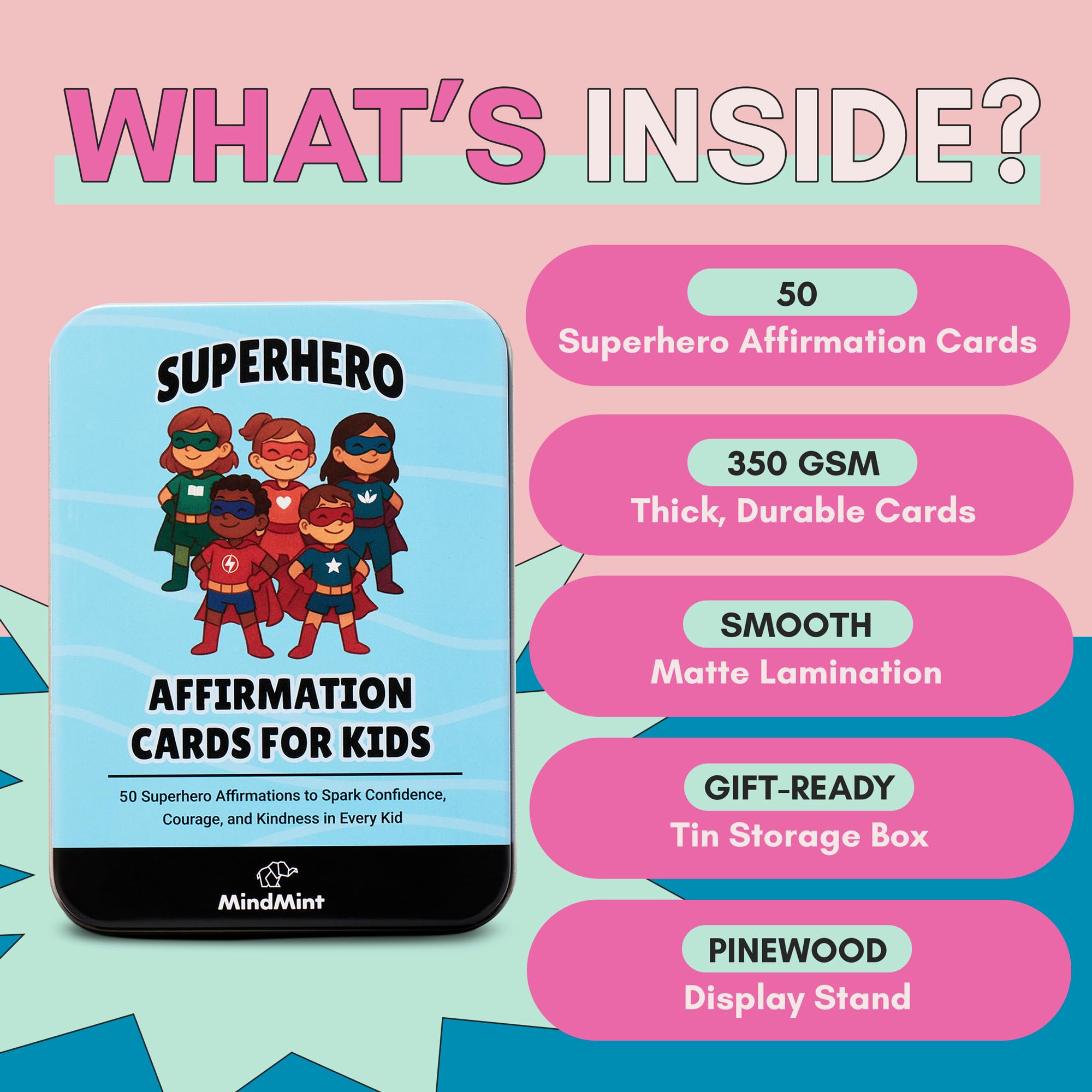Kids Superhero Affirmation Cards for Confidence & Courage
