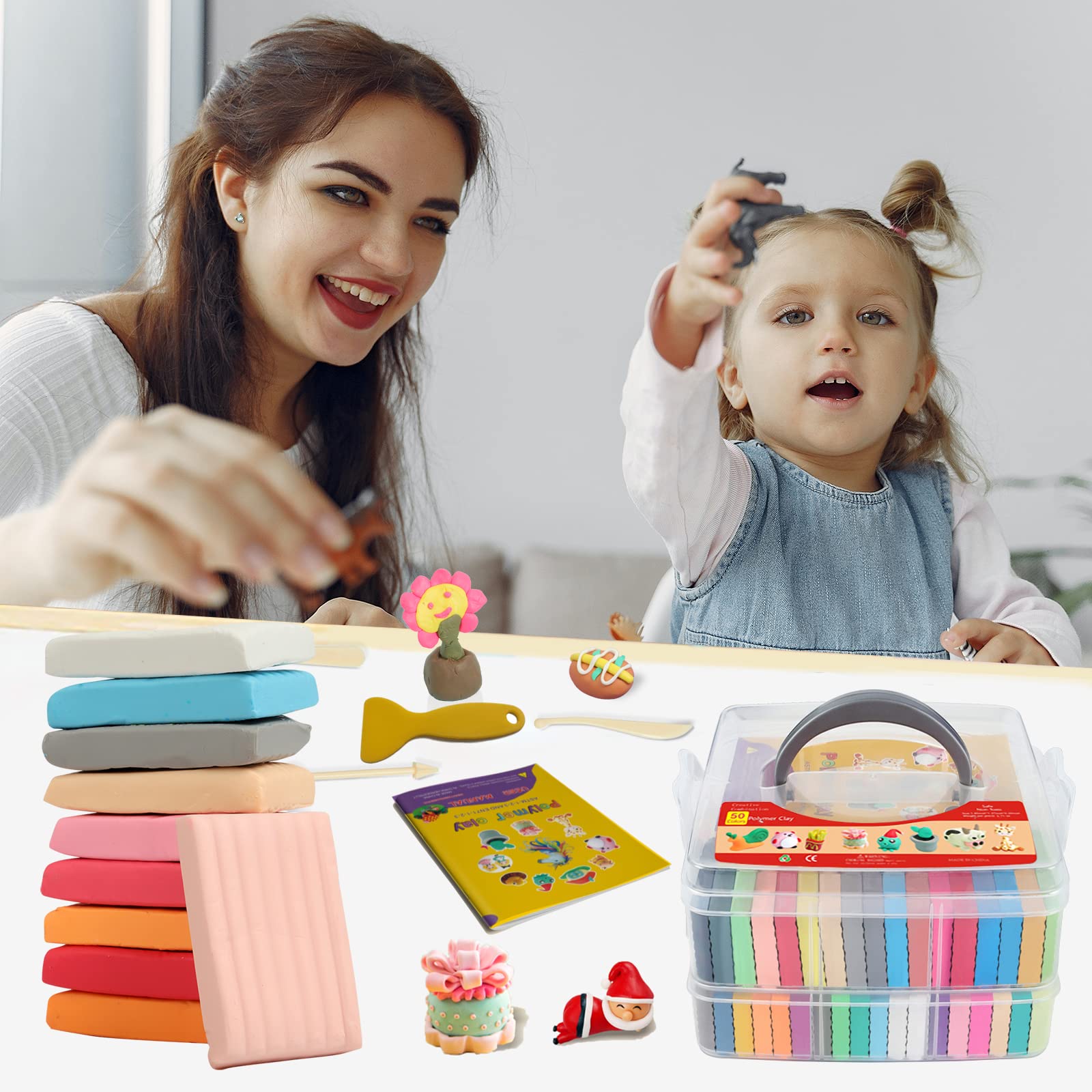 Aestd-ST Polymer Clay Starter Kit, Modeling Clay for Kids, Oven Baked Clay with Sculpting Tools, Holiday Gifts for Kids and Artists.