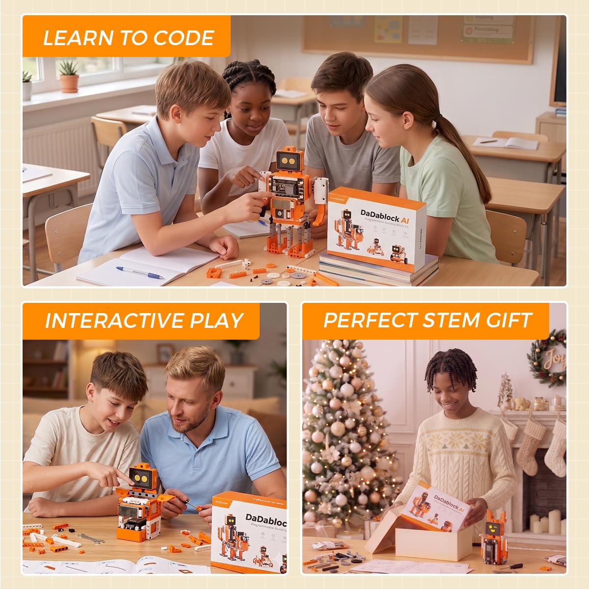 AI Robot Building Kit with Vision & Voice Control