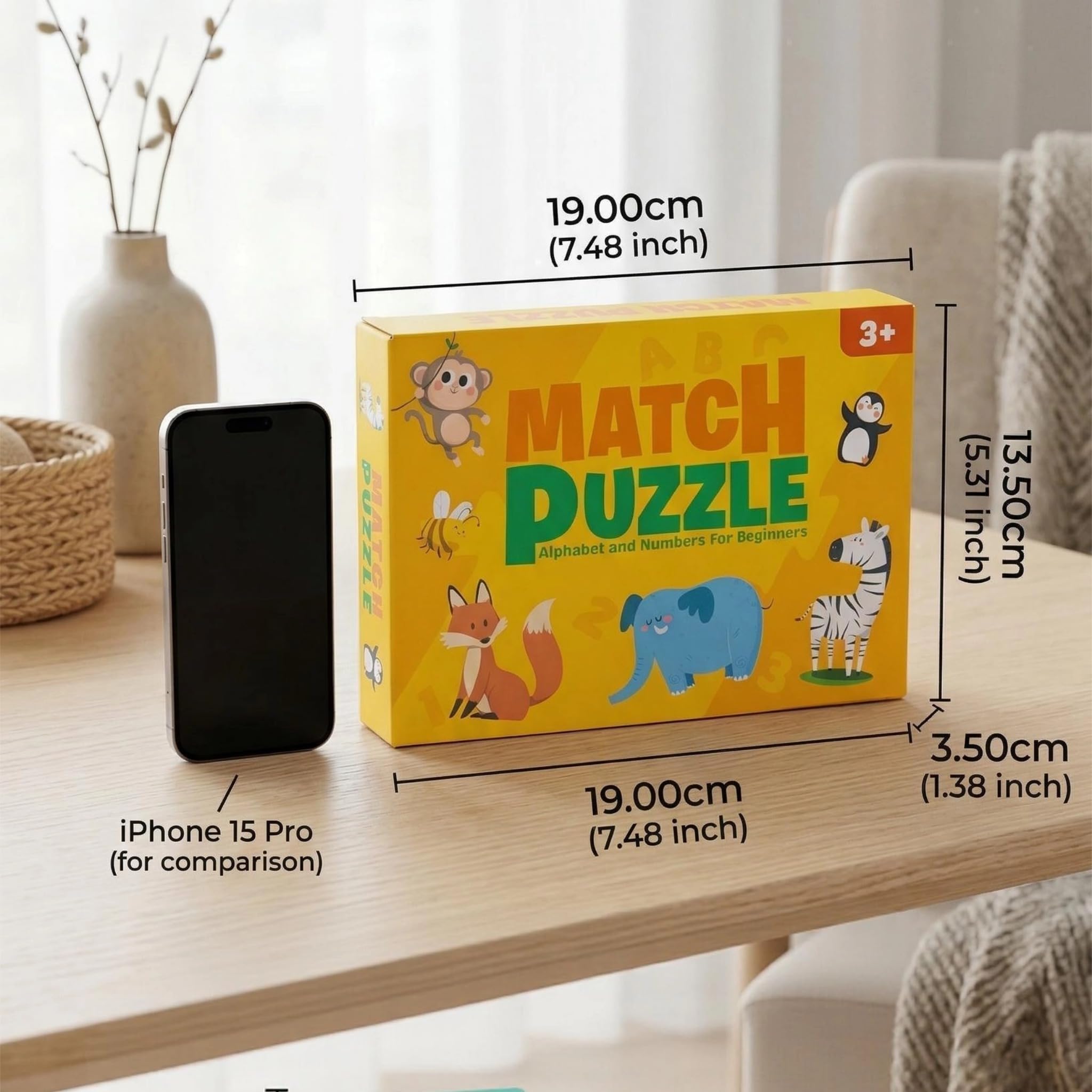 Alphabet Number Matching Puzzle Cards for Toddlers Learning Cognitive