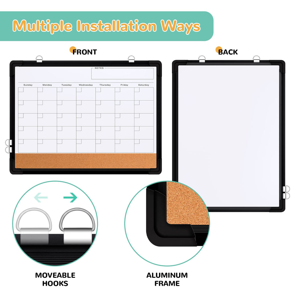Magnetic Monthly Dry Erase Calendar Whiteboard for Home
