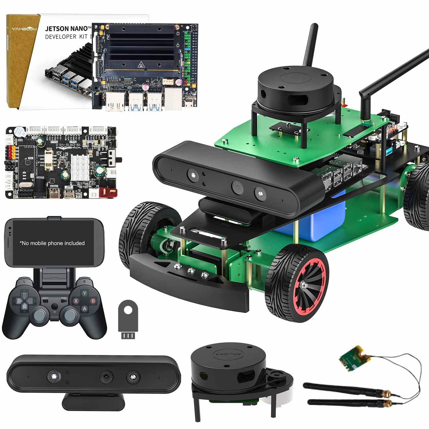 ROS2 AI Ackerman Steering Robot Kit for Raspberry Pi & Jetson