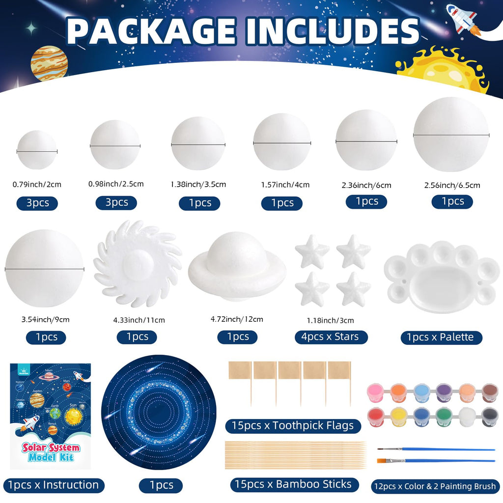 wookidel 64 PCS Solar System Project Kit, Solar System for Kids