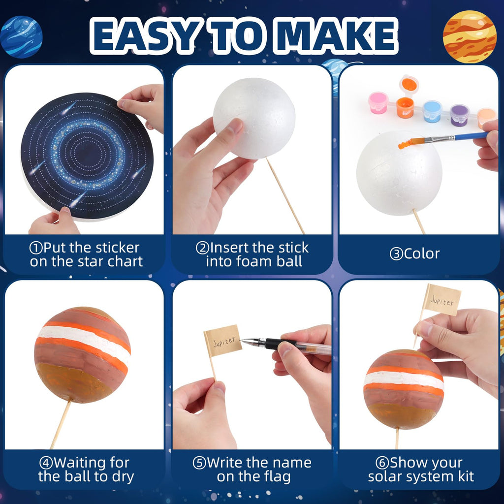 wookidel 64 PCS Solar System Project Kit, Solar System for Kids