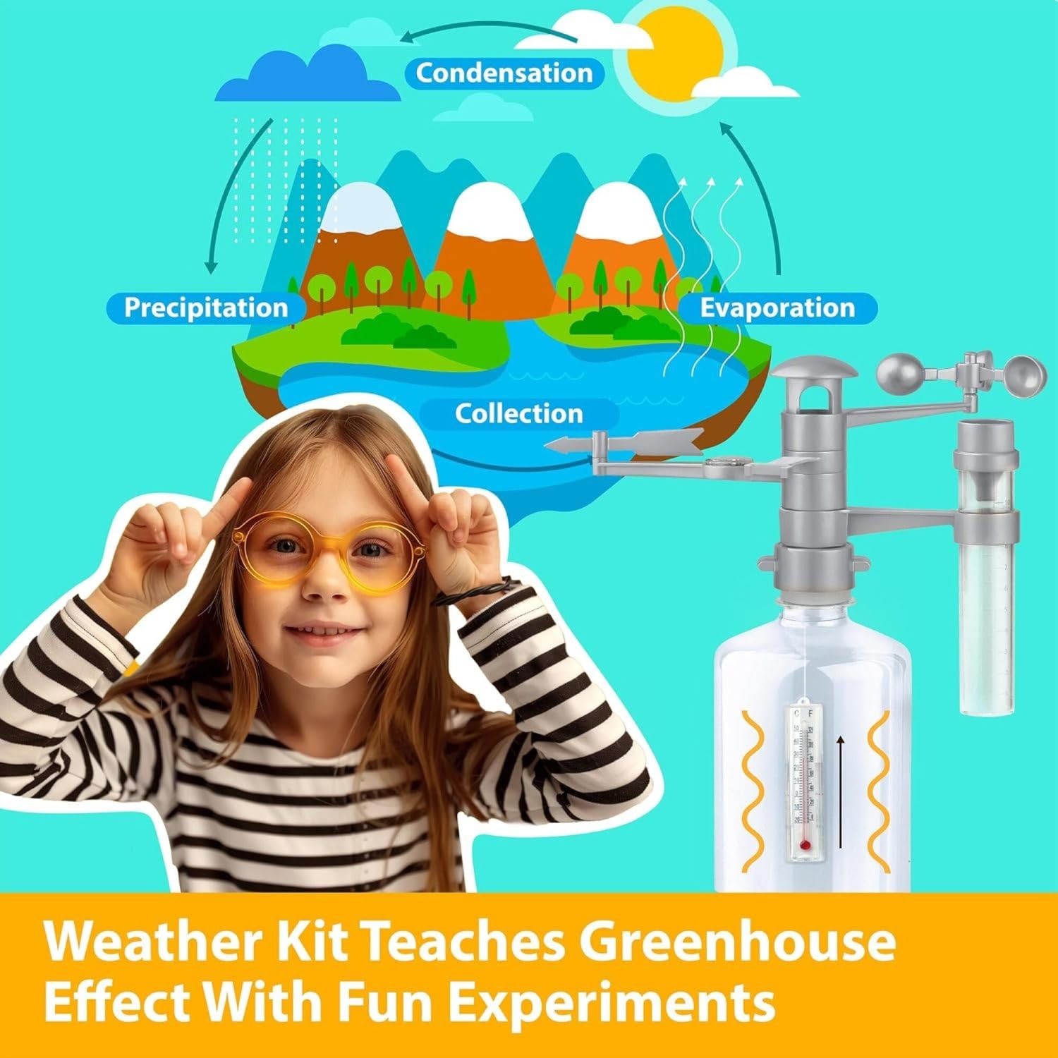 4M Green Science Weather Station - DIY Mini Observatory & STEAM Science Kit