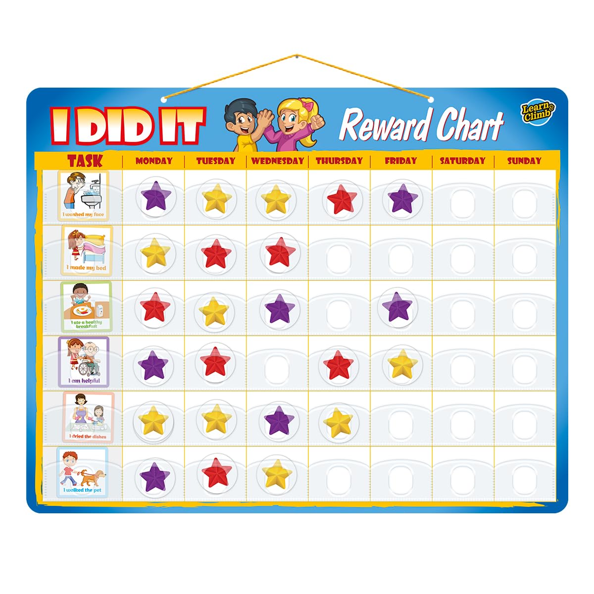 Kids Behavior Reward Chart System with 2,800 Stickers