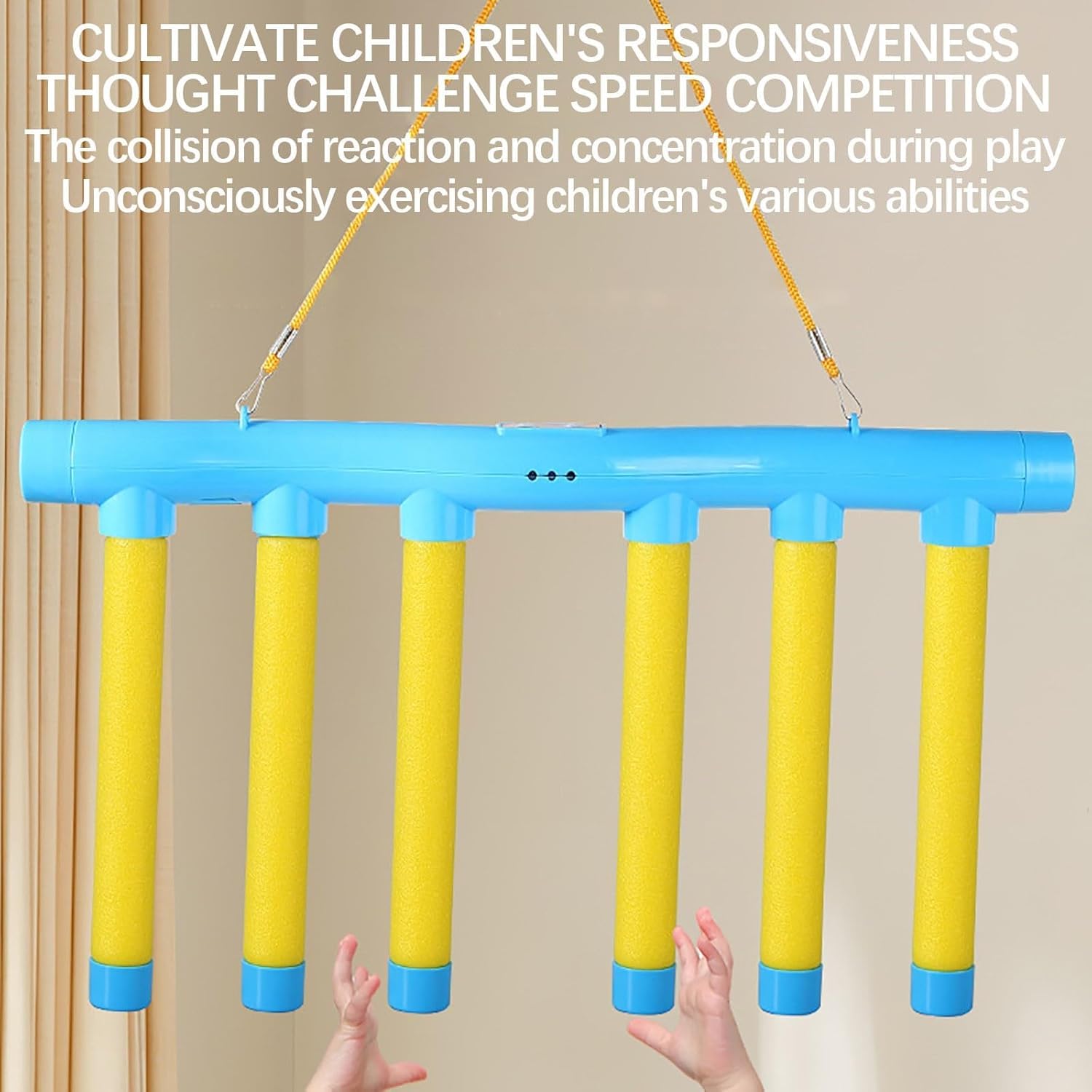 Reflex Challenge Drop Stick Catching Game with Adjustable Speed