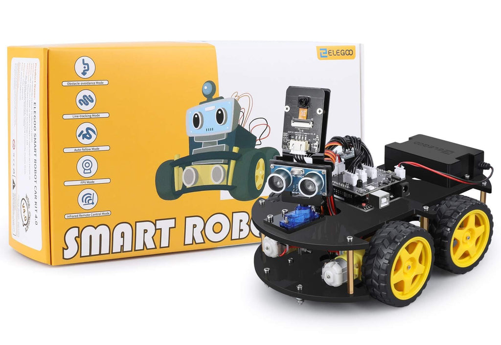ELEGOO UNO R3 Smart Robot Car Kit V4 with Camera, Compatible with Arduino