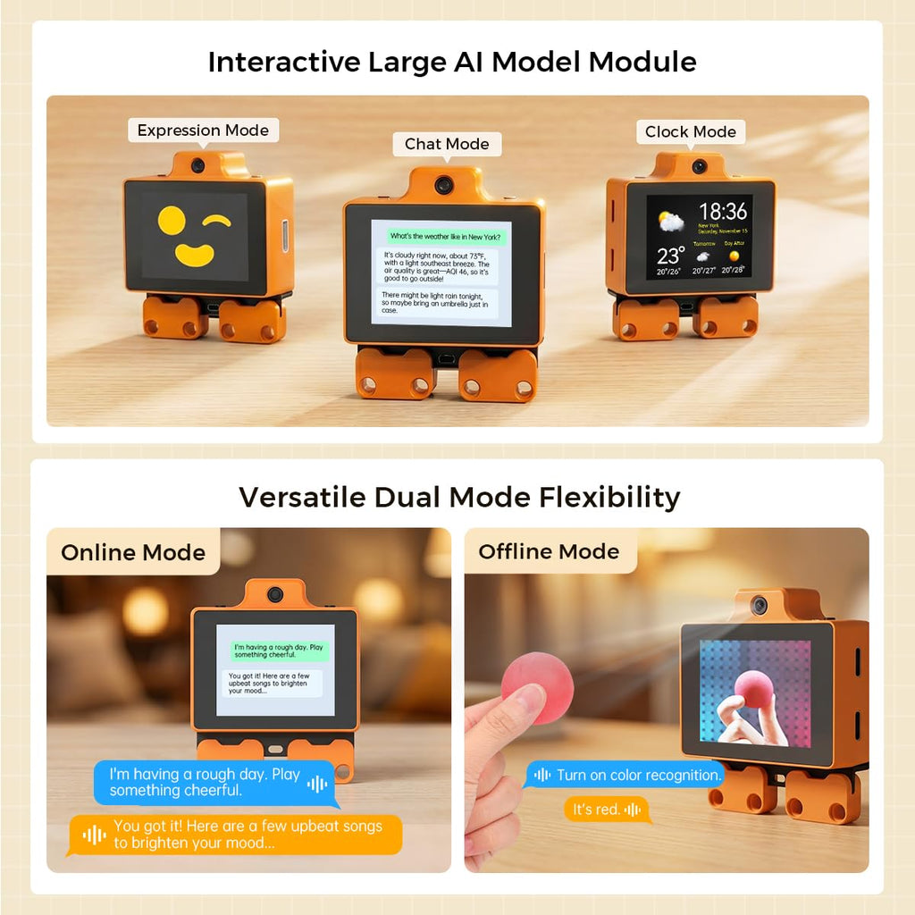 AI Robot Building Kit with Vision & Voice Control