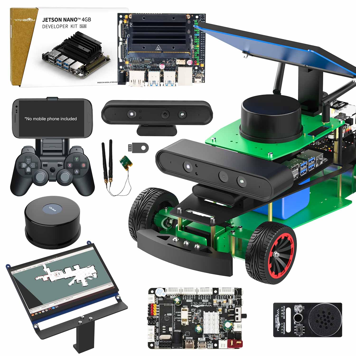 ROS2 AI Ackerman Steering Robot Kit for Raspberry Pi & Jetson