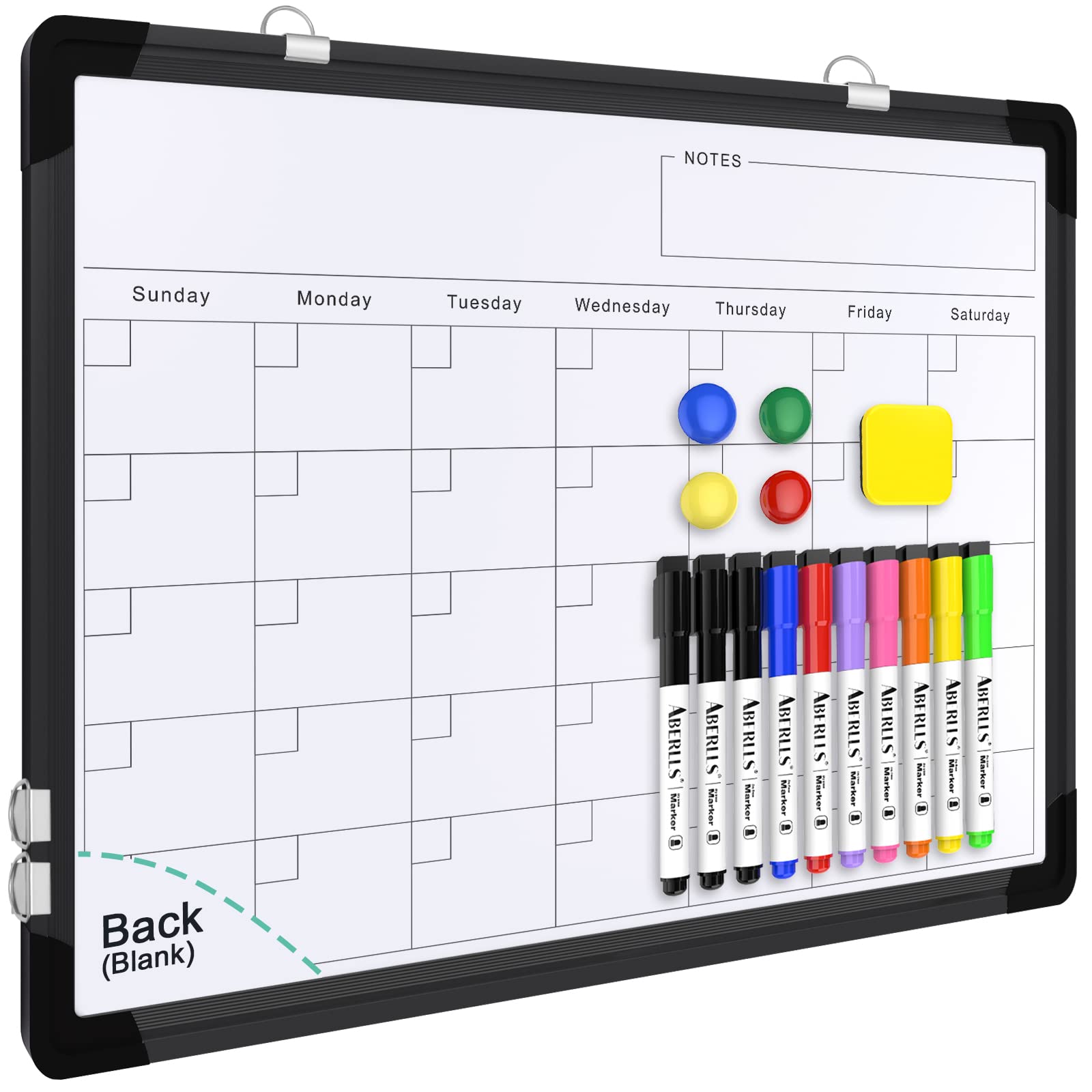 Magnetic Monthly Dry Erase Calendar Whiteboard for Home