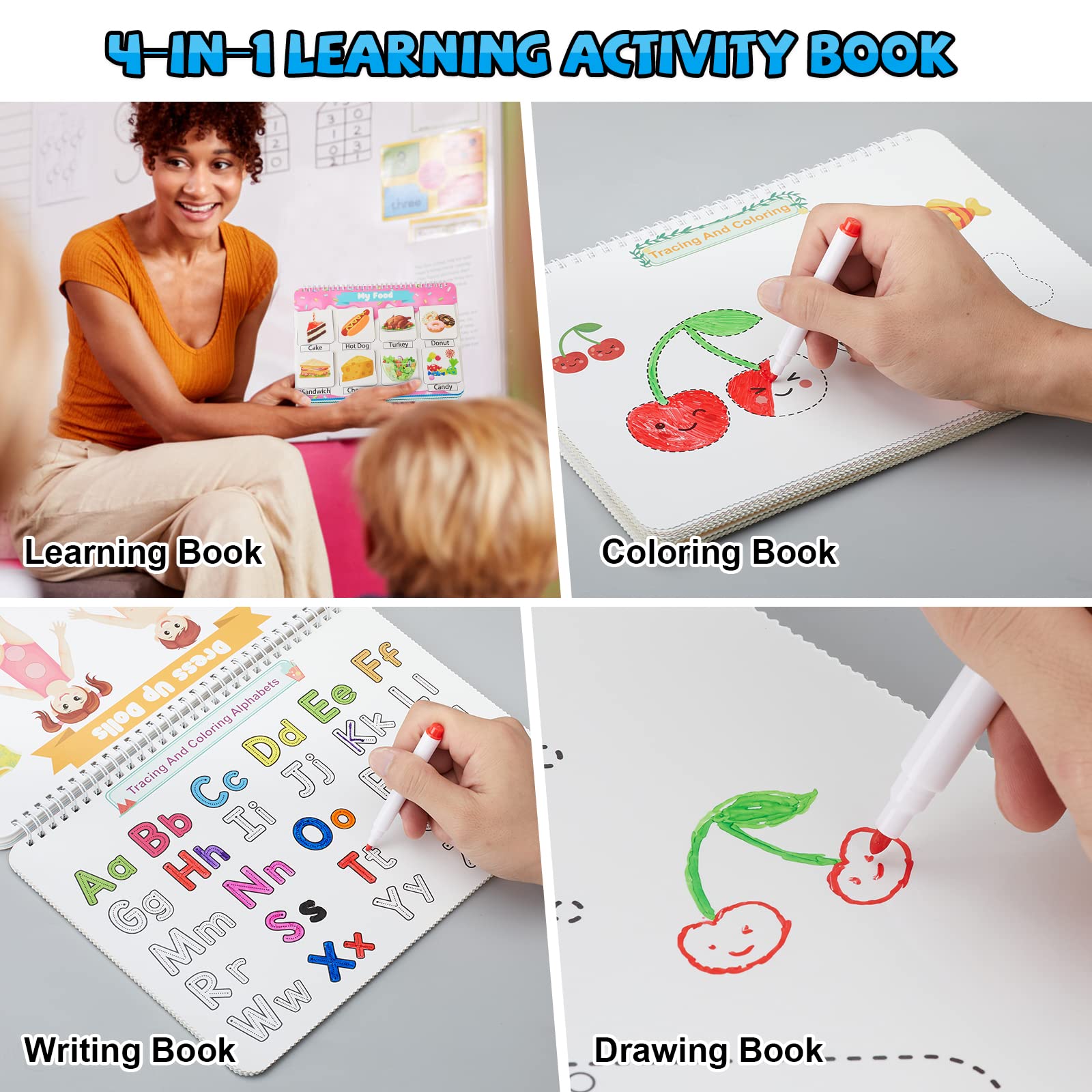 Preschool Montessori Busy Book & Activity Binder, 30 Themes