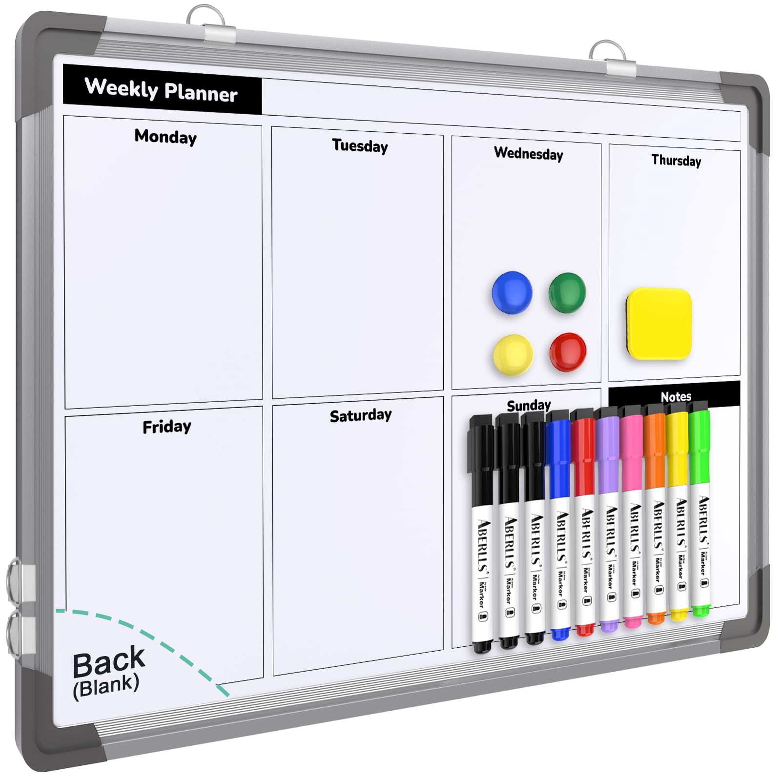 Magnetic Monthly Dry Erase Calendar Whiteboard for Home