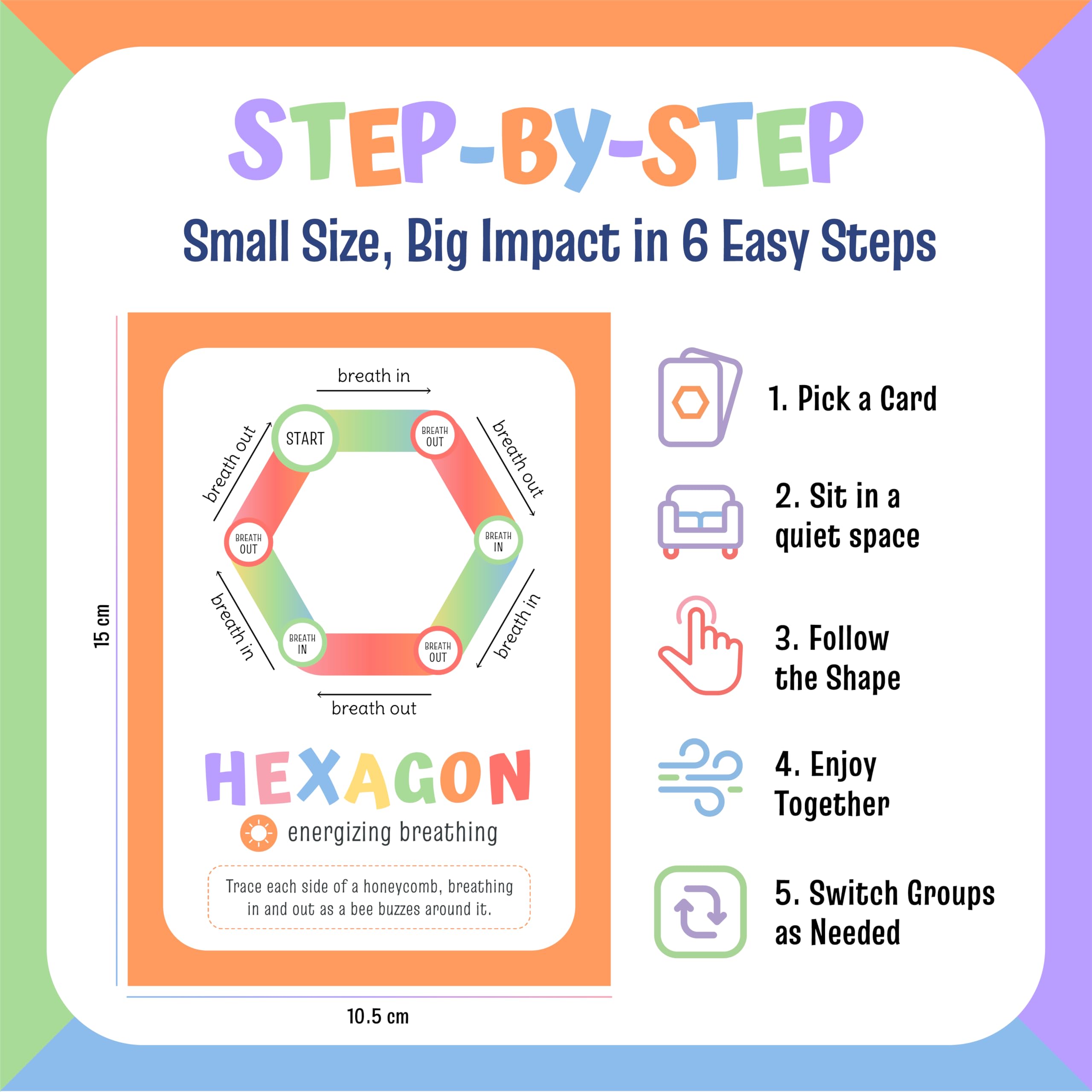 Breathing Exercise Cards for Kids -Montessori Flash Cards for Mindfulness Calm Down Corner Kit- Breathing Exercises for Anxiety Relief