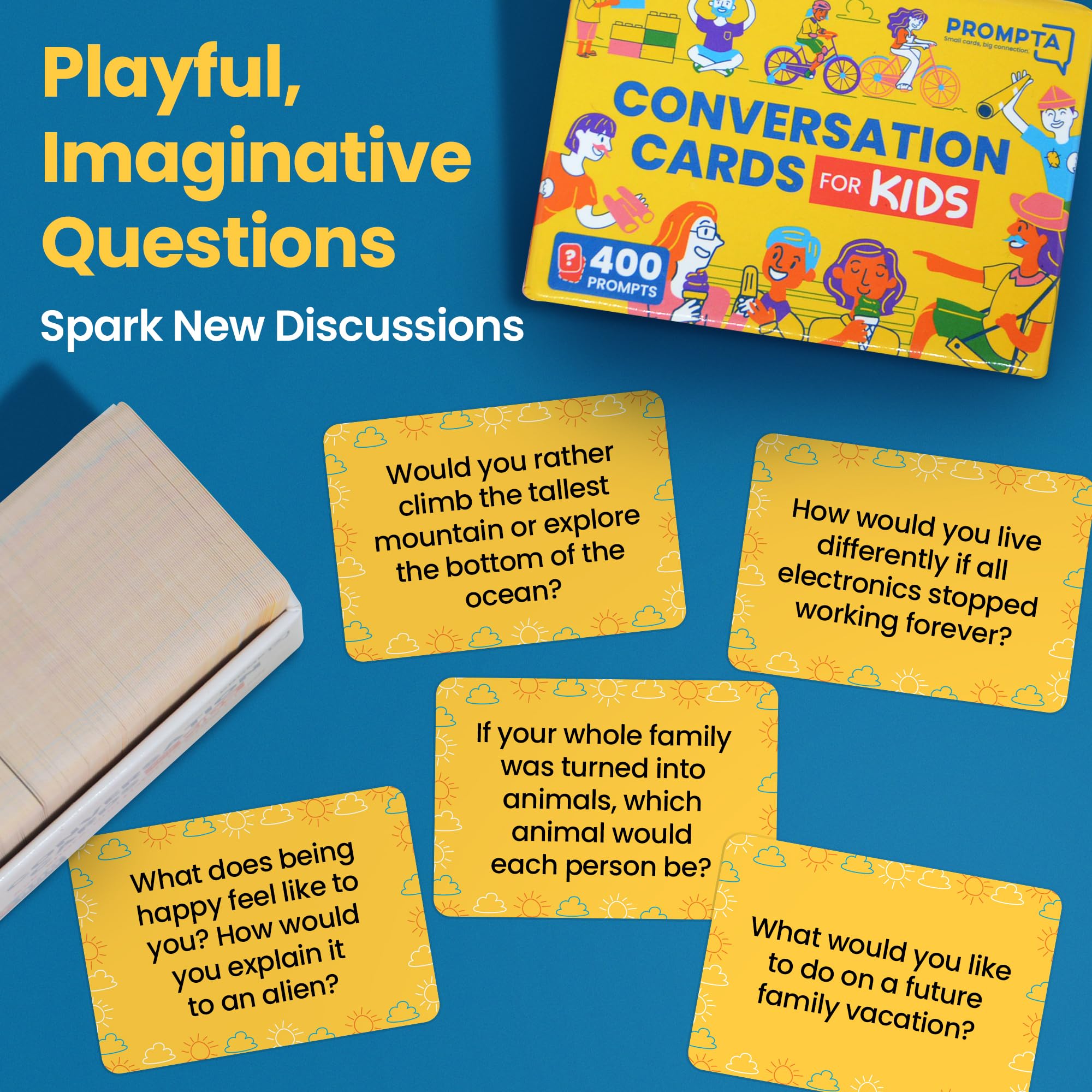 400 Family Conversation Cards for Kids & Social Skills