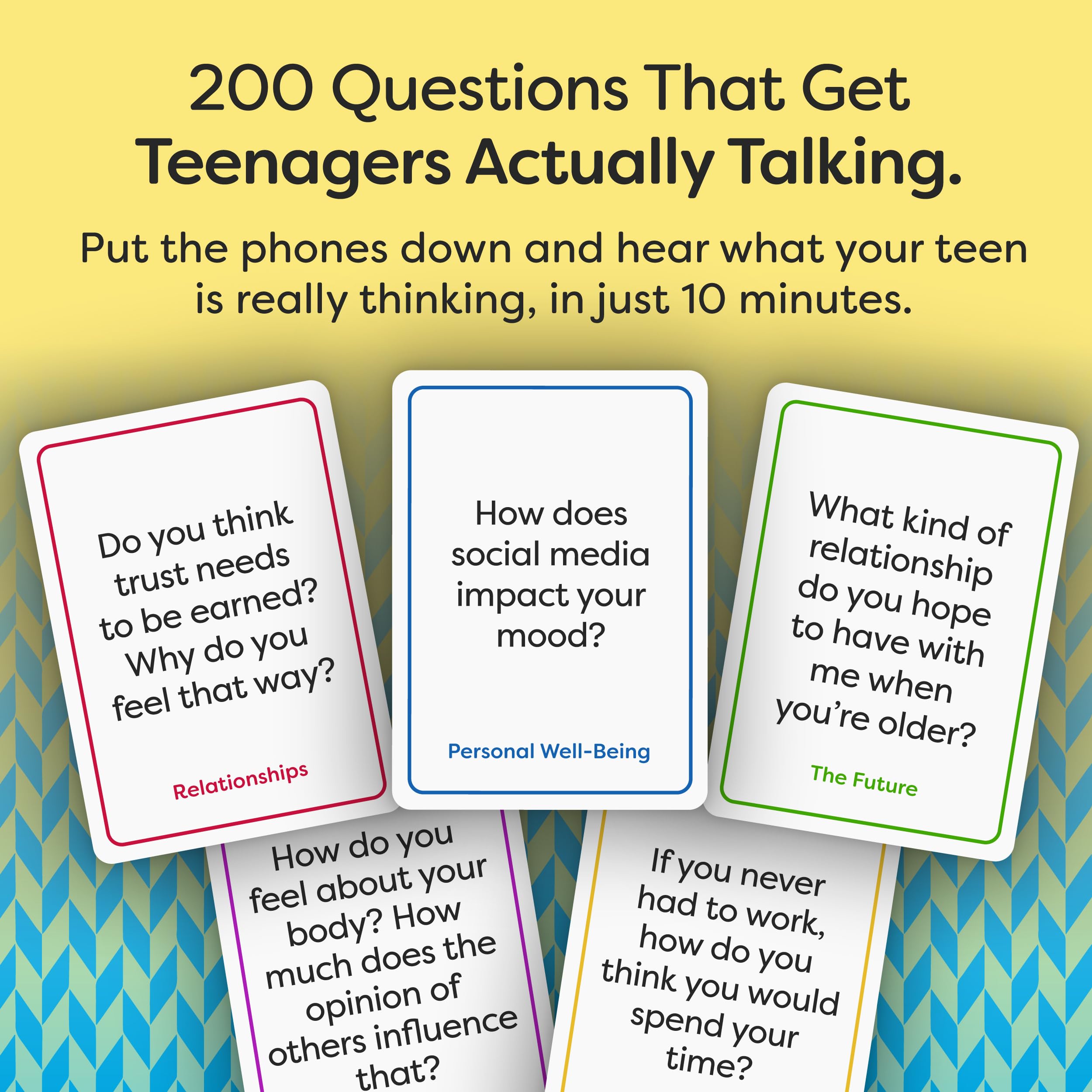 200 Teen Conversation Cards for Therapy & Social Skills