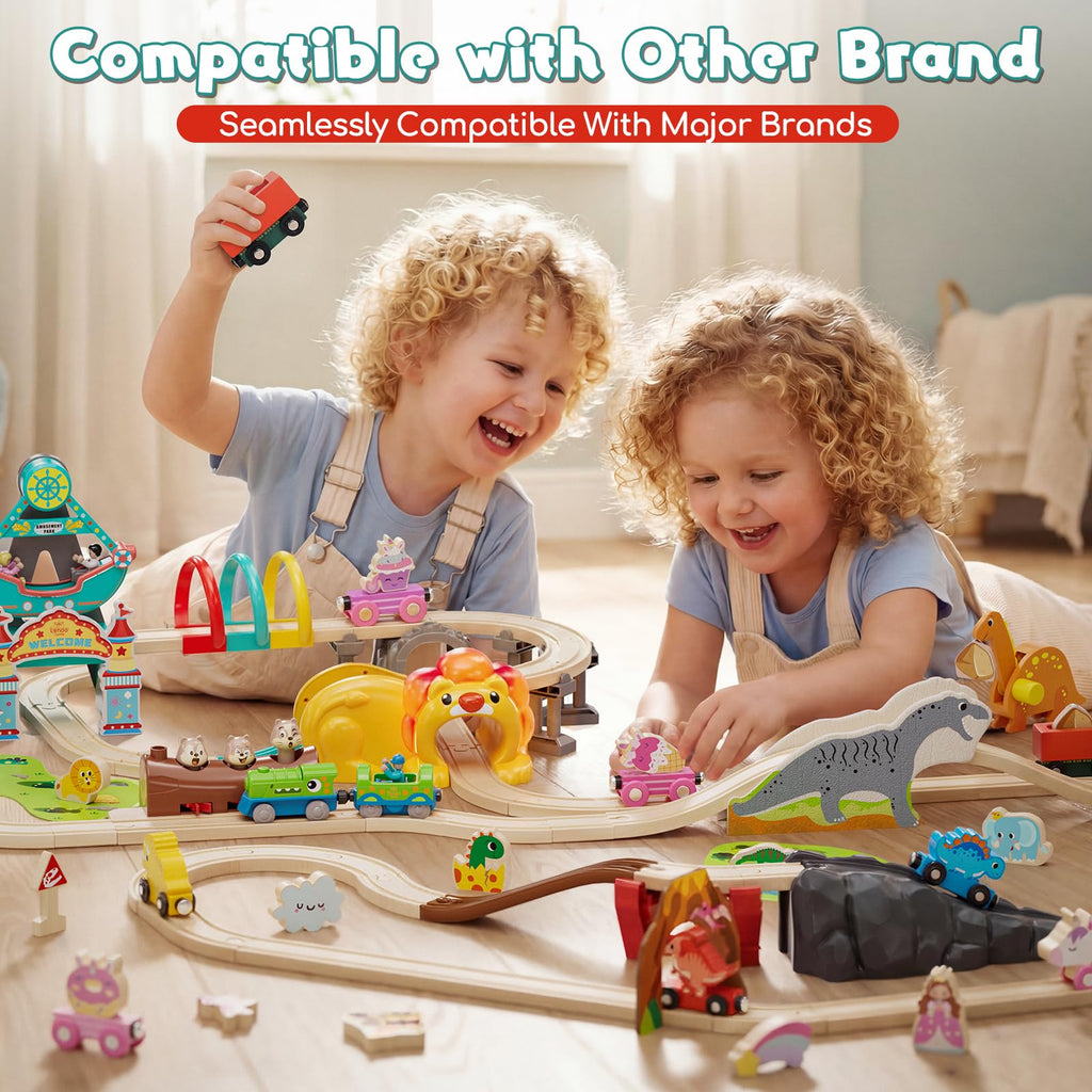 Lehoo Castle Train Set for Toddlers
